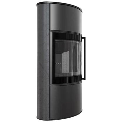 Soba Bjorn High 7kW ceramica Grafite Satin cu capac otel - samota neagra