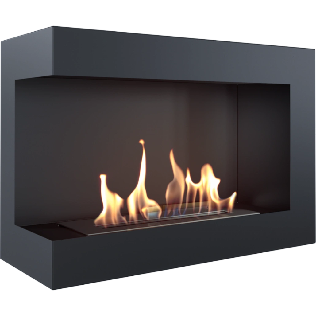 DELTA negru colt stanga - 70 x 48 x 28 cm
