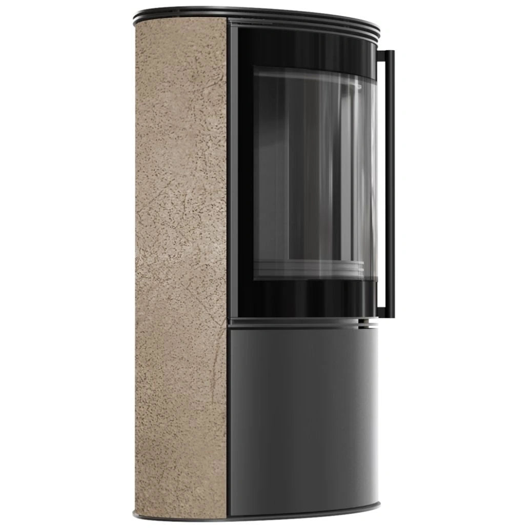 Soba Bjorn 7kW ceramica Gold Satin cu capac otel - samota neagra