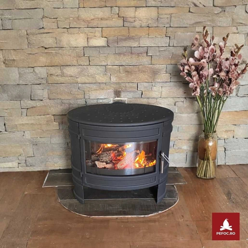 Soba de volum Angor, putere mare 12-18kW, complet fonta