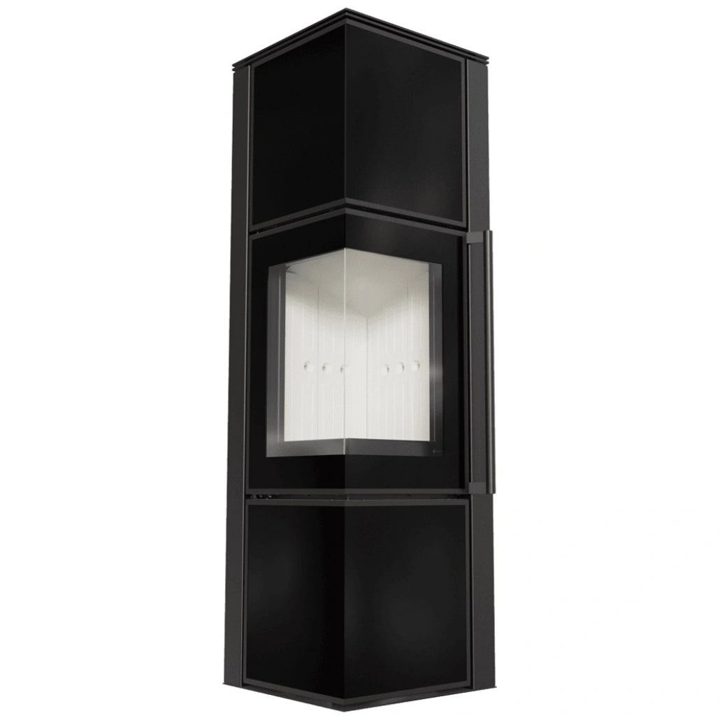 Soba Tora M 8-11kW - Panou negru de sticla