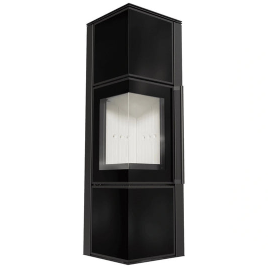 Soba Tora M 8-11kW - Panou negru de sticla