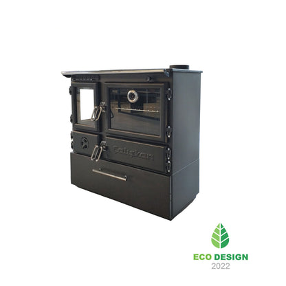 214-3D BOX Gourmet Brick Cookstove cu Cuptor Dublu și Design Elegant