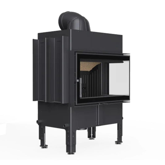 Focar Norra 9.9kW, sticlă dreapta, samota neagra, 86%