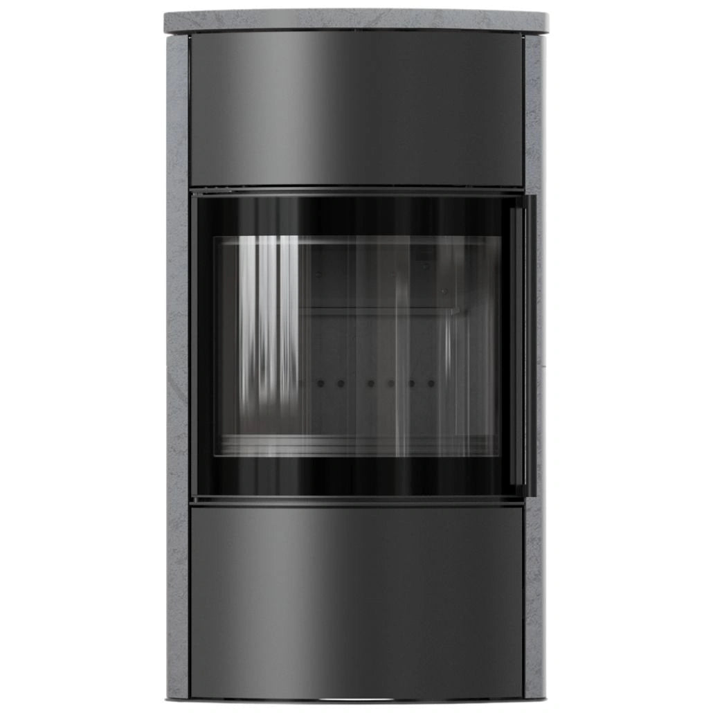 Soba Bjorn High 7kW ceramica Gray Satin cu capac ceramic - samota neagra