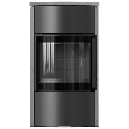 Soba Bjorn High 7kW ceramica Gray Satin cu capac ceramic - samota neagra