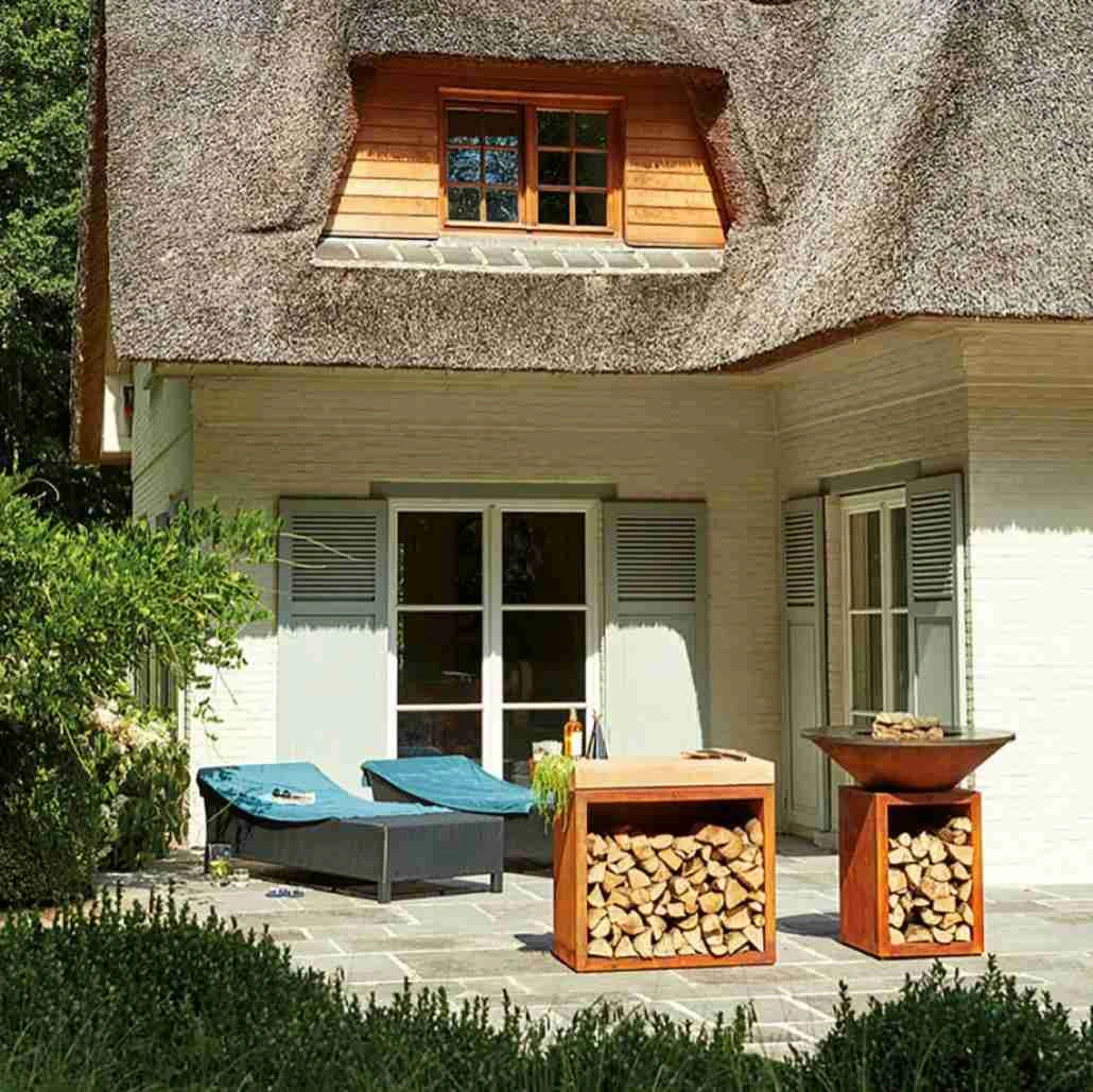 Masa de lucru OFYR corten cu depozitare