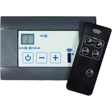 Eco Silent box cu tablou de control si telecomanda pentru modele de Semineu Carbel T2-70 si T2-80
