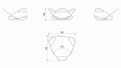 Vatra de foc exterior PIT - 70x65 cm