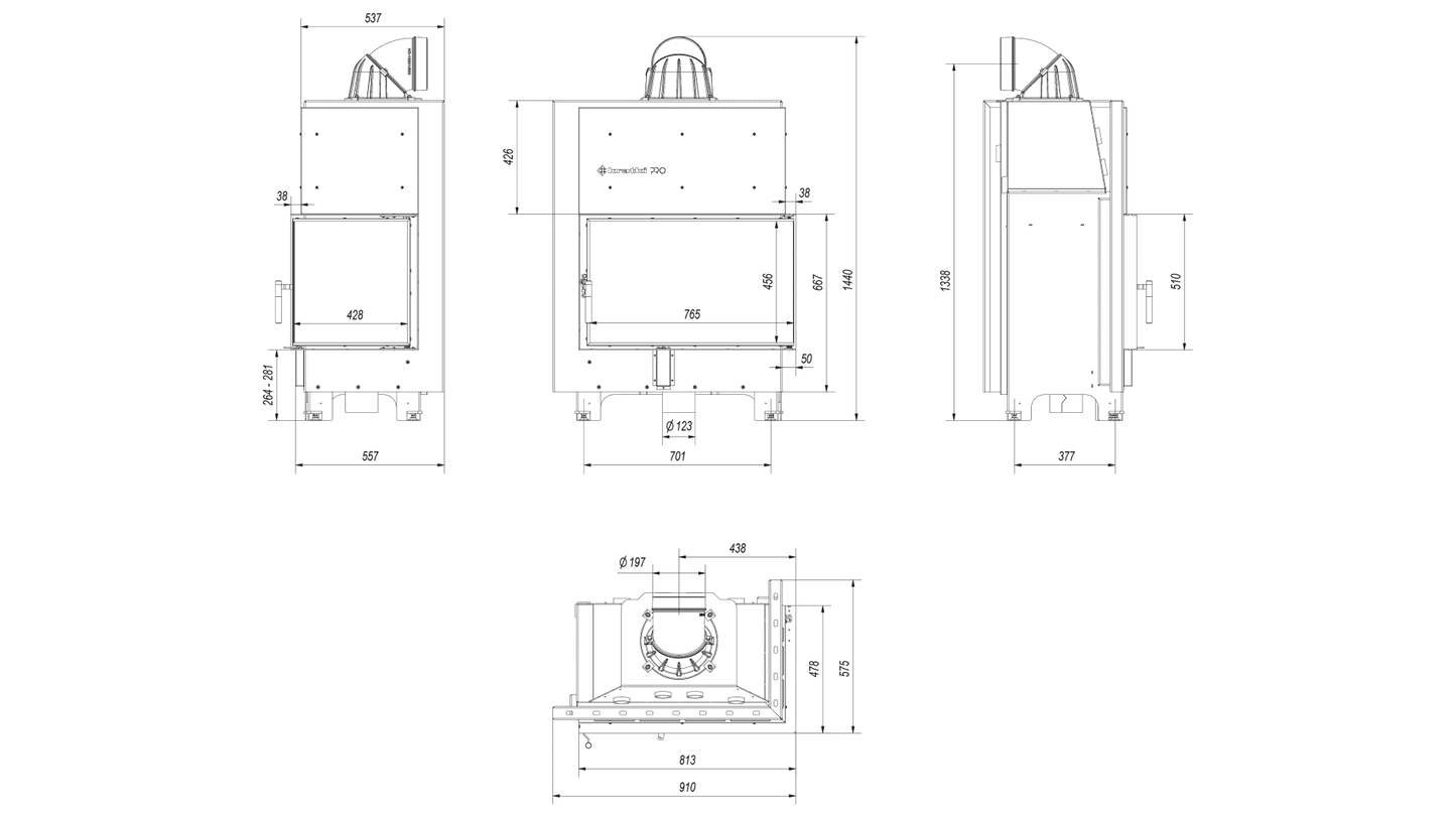MBO150 sticla dreapta - samota neagra