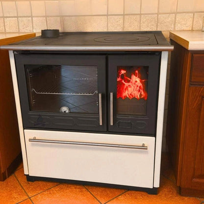 Soba de gatit P85 Alb cu plita si cuptor - 8kW - racord stanga