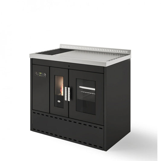SOBA DE GATIT PE PELETI ISOTTA 7.5-21KW - NEGRU