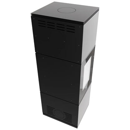 Soba Inga, 3 laturi de sticla, 8-11kW, 203 kg - Samota neagra