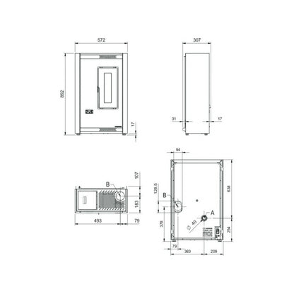Soba pe peleti La Nordica Extraflame Luisella 5.0 | 5,1 kW