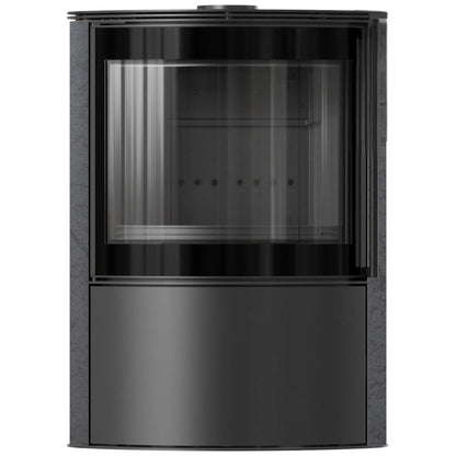 Soba Bjorn 7kW ceramica Grafite Satin cu capac otel - samota neagra