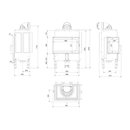 Focar Norra 9.9kW, sticla stanga, 86%