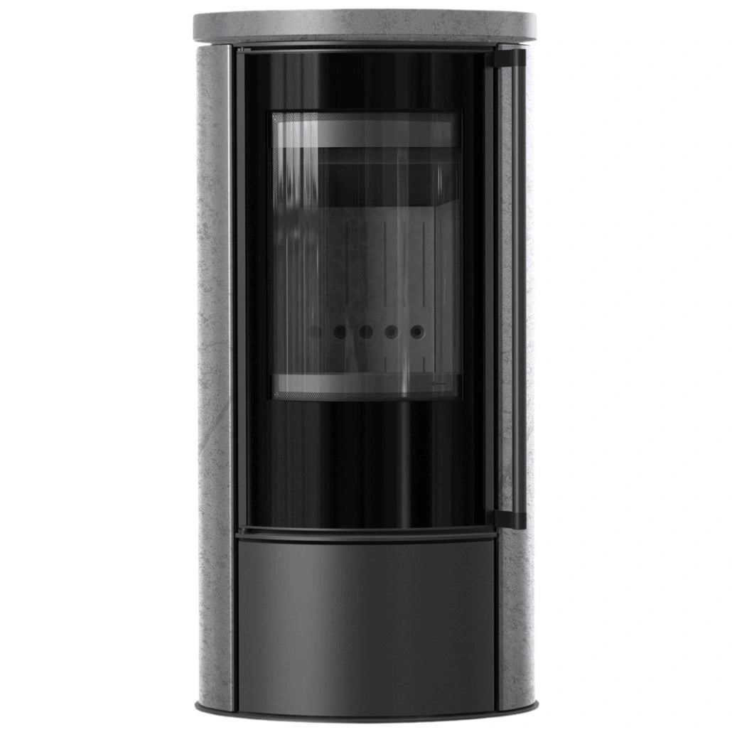 Soba Erik 5.5kW ceramica Grey Satin - samota neagra