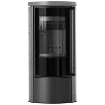 Soba Erik 5.5kW ceramica Grey Satin - samota neagra