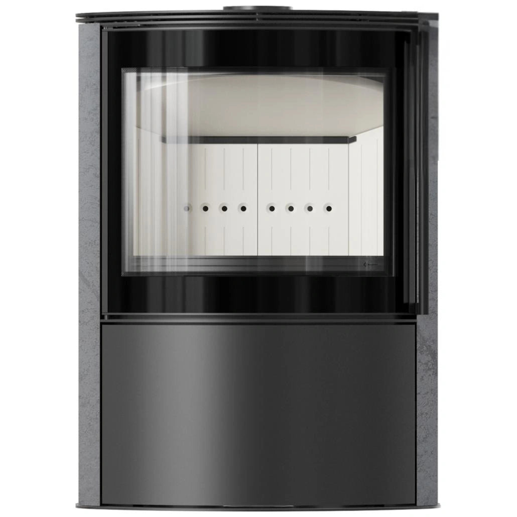Soba Bjorn 7kW ceramica Gray Satin cu capac otel