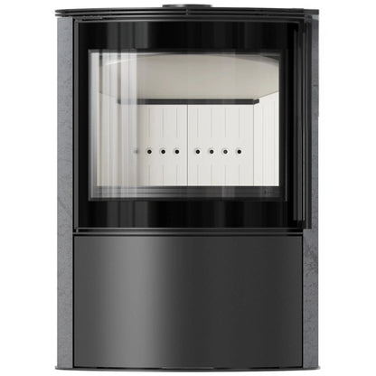 Soba Bjorn 7kW ceramica Gray Satin cu capac otel