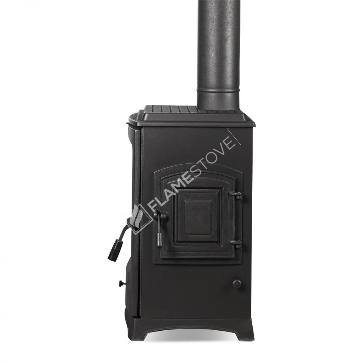 Șemineu/Sobă de Încălzire Lemne și Cărbuni FS-201YK Lodi Flame - Randament Înalt, Dublă Combustie, Clasa A, Sticlă Schott Robax, 5 kW