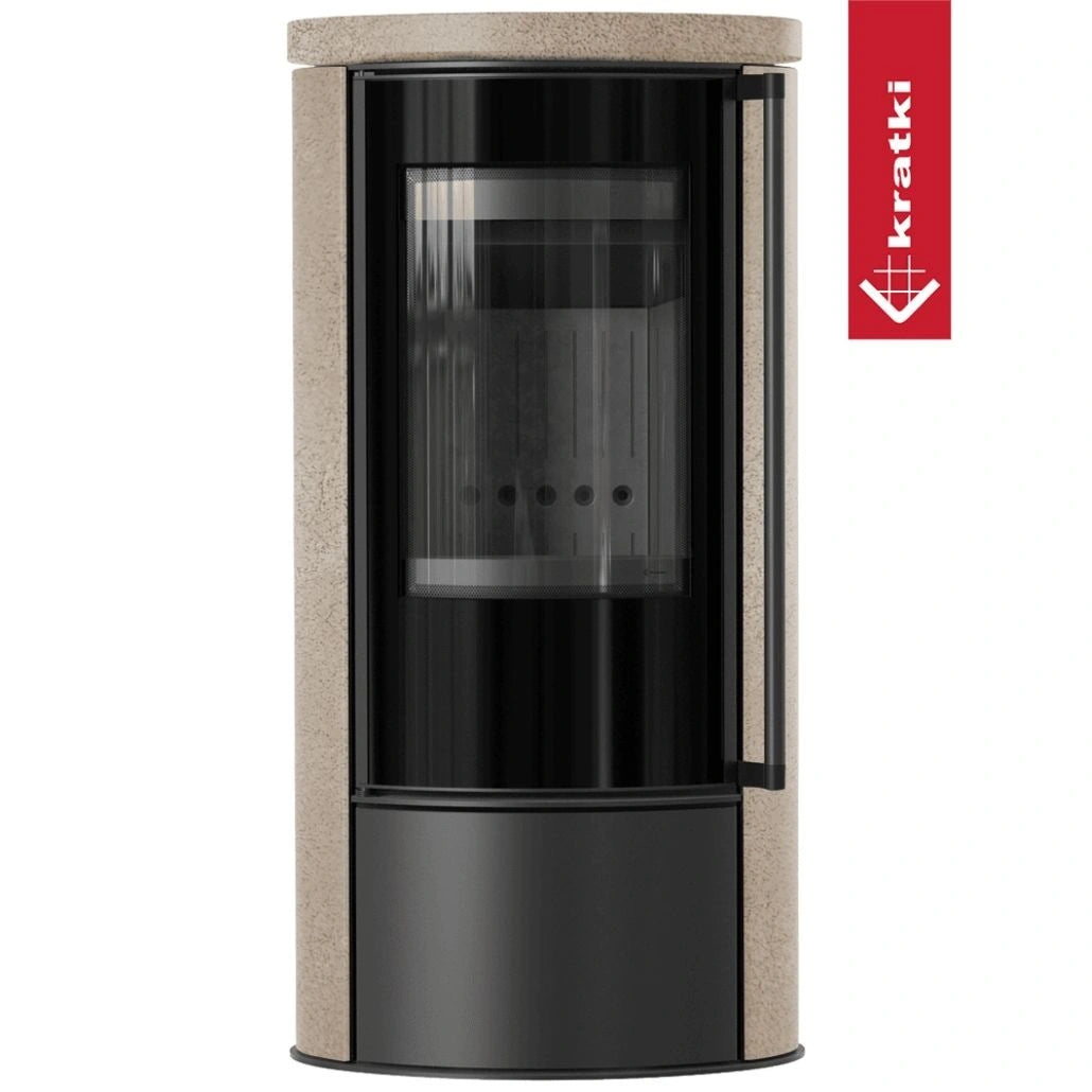 Soba Erik 5.5kW ceramica Gold Satin - samota neagra