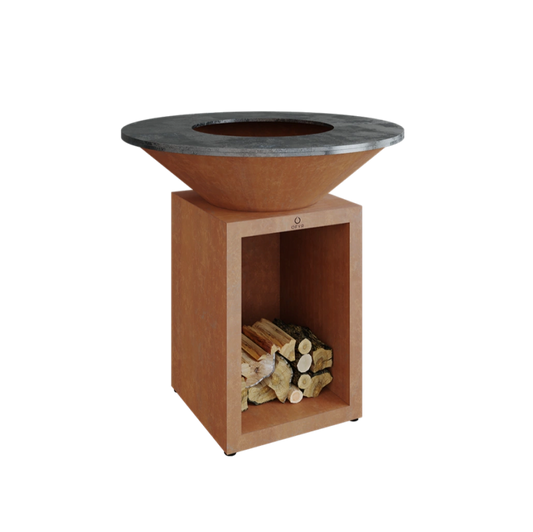 Gratar OFYR Corten 100 SD cu vatra de gatit pe lemne