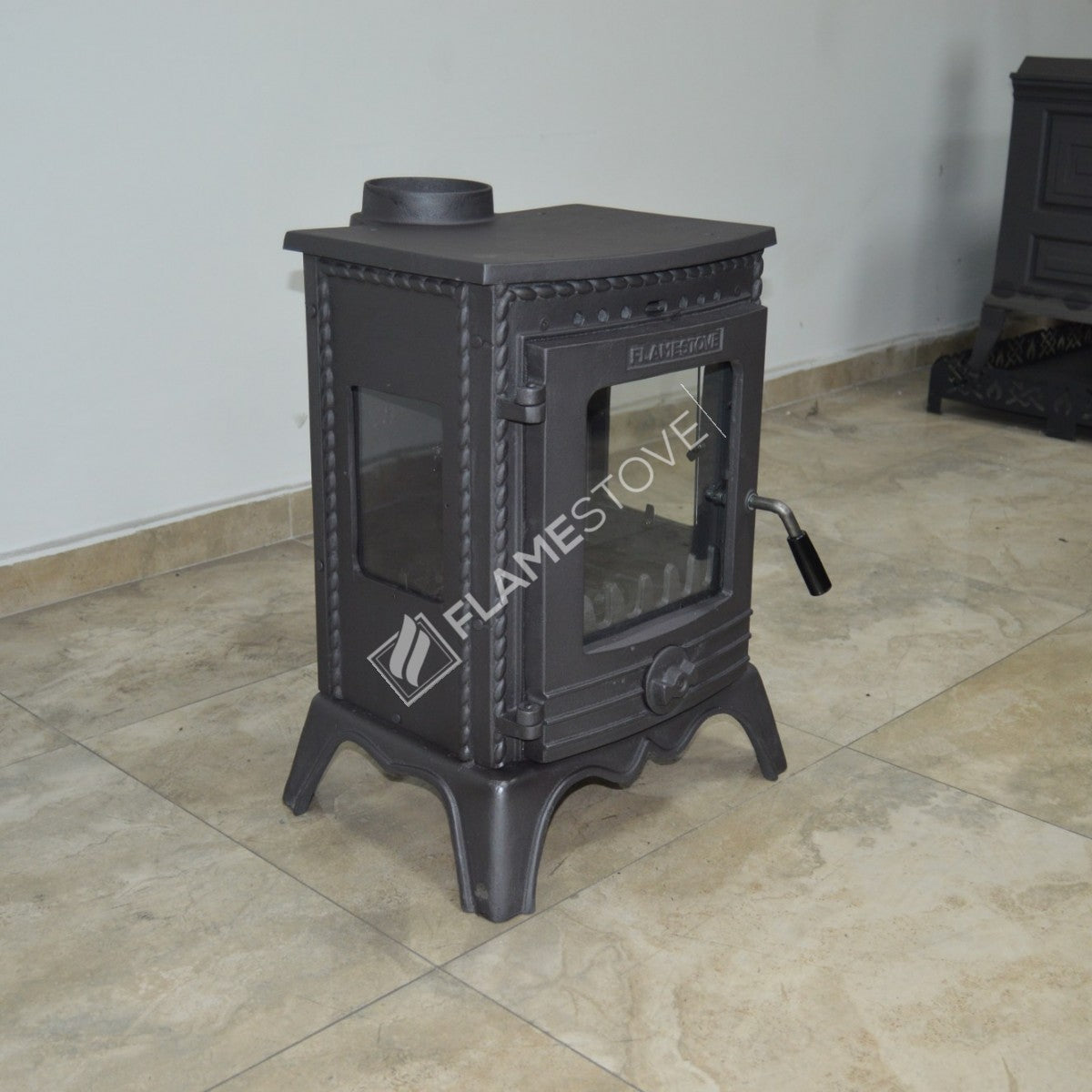 FS-052 Minor Lux Sobă LEMN  CU 3 STICLE