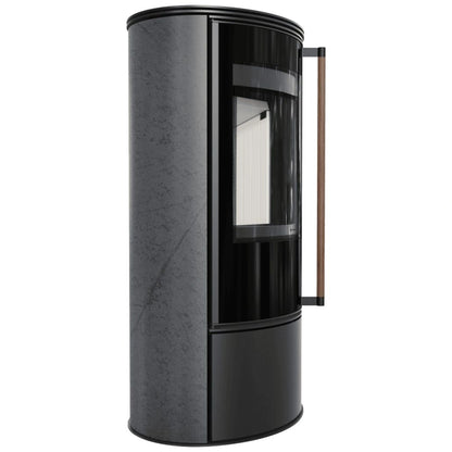 Soba Erik 5.5kW Grafite Satin - maner lemn