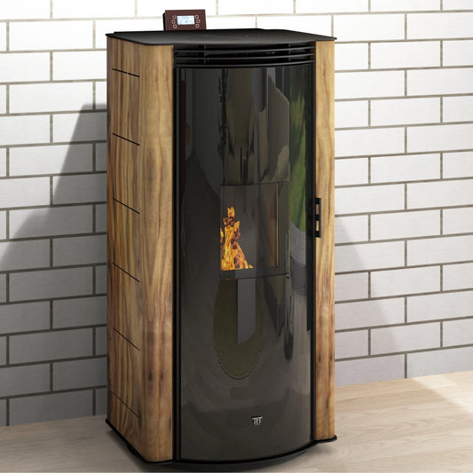 Termosoba peleti PERLA 210 ASPECT LEMN - 22kw cu autocuratare