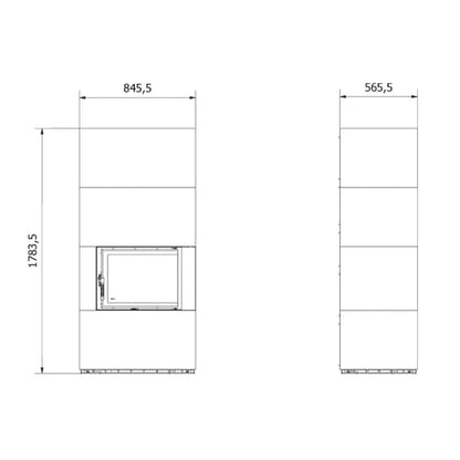 Flotek BOX 8 kW OXIDE MORO Sticla Dreapta - Samota Neagra