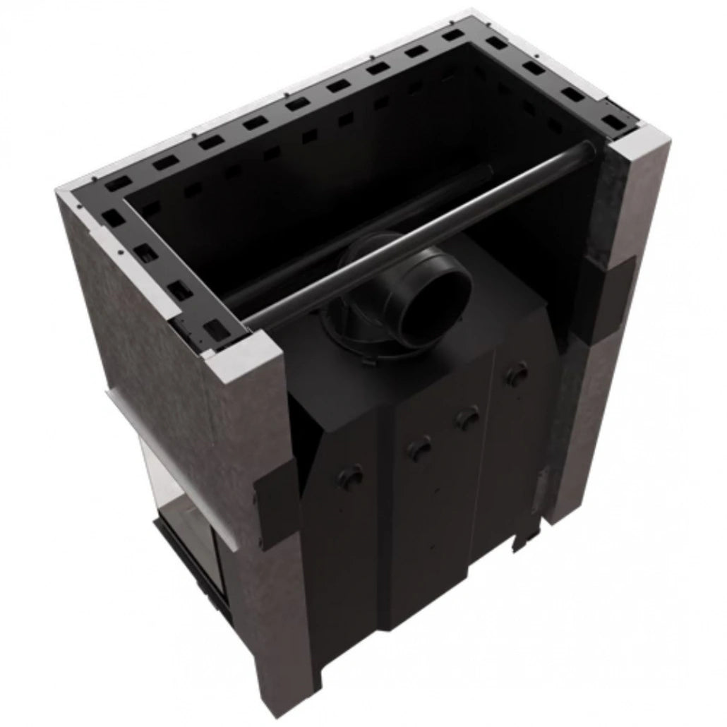 Focar semineu nbc 100 36 trei laturi deschidere verticala samota neagra