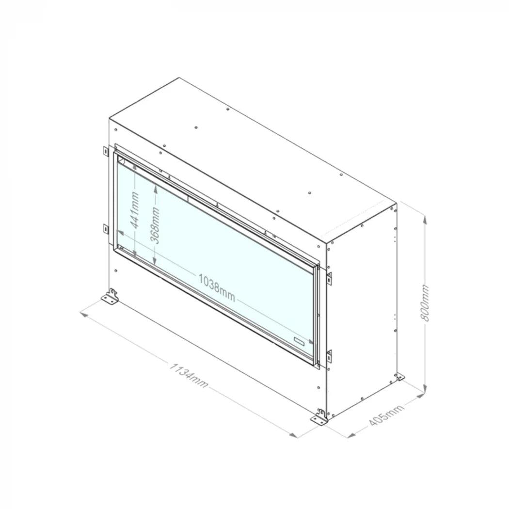 e-BoX 1000-450 I - Șemineu Electric cu Aburi de Apă - Flăcări Realiste și Control Vocal
