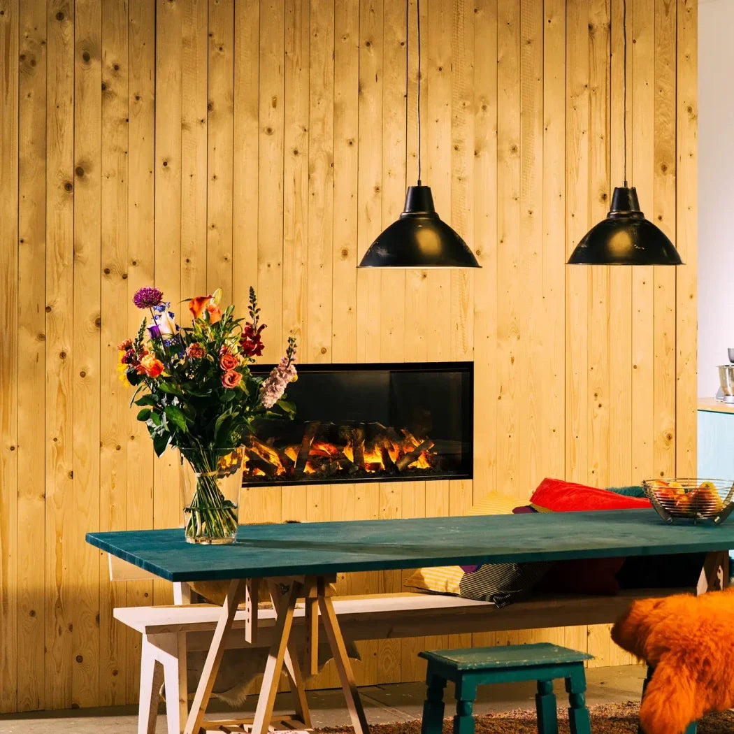 e-BoX 1000-450 I - Șemineu Electric cu Aburi de Apă - Flăcări Realiste și Control Vocal