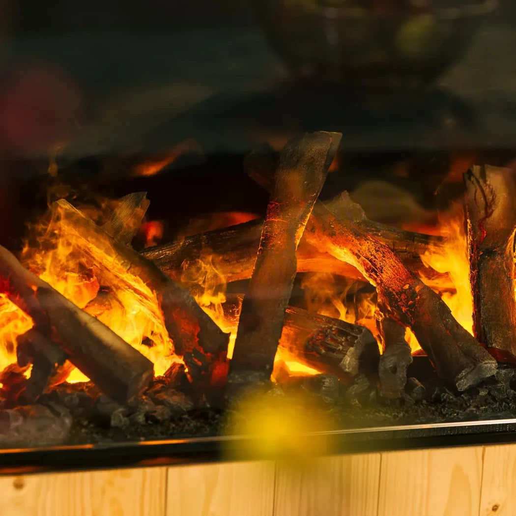 e-BoX 1000-450 I - Șemineu Electric cu Aburi de Apă - Flăcări Realiste și Control Vocal