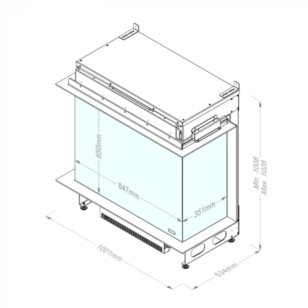 Șemineu Electric Faber e-MatriX Mood 800-650 III - Apă-Vapori, Triforma, Control Inteligent