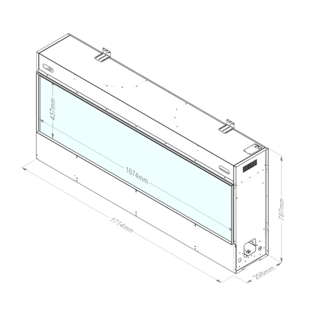 Șemineu Electric cu Vapori de Apă e-SliM Linear 1700-450 I - Flacără Realistă și Control Inteligent