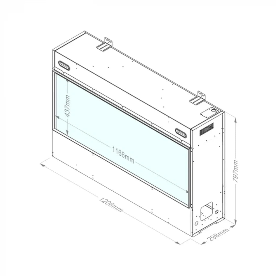Șemineu Electric cu Aburi de Apă Faber e-SliM Linear 1200-450 I - Design Panoramic pentru Cinewall