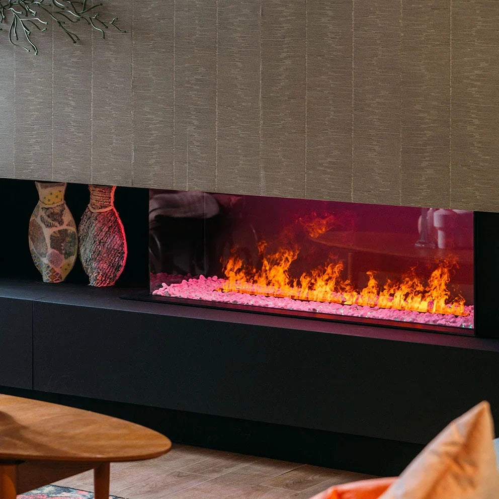 e-Matrix Linear 1300-400 III - Șemineu Electric cu Vapori de Apă, Frameless, 3 Fețe