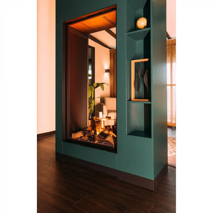 Șemineu cu Abur Vertical Faber Dimplex e-MatriX Vertical 800-1600 ST - Foc Autentic, Două Fețe, Control Inteligent