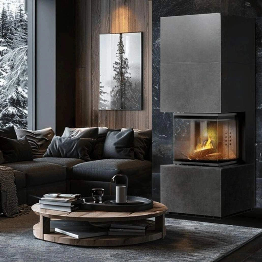 Focar modular NBC 8kW L Fokos Grafite - samota neagra