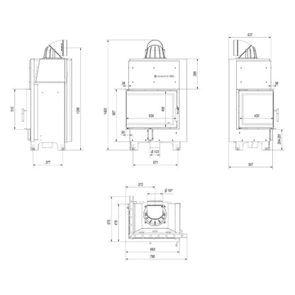 MBZ130 Sticla Stanga Samota Neagra