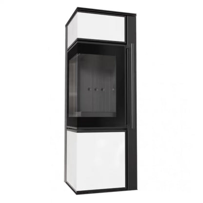 Soba Tora S 8-11kW Panou alb de sticla - Samota neagra