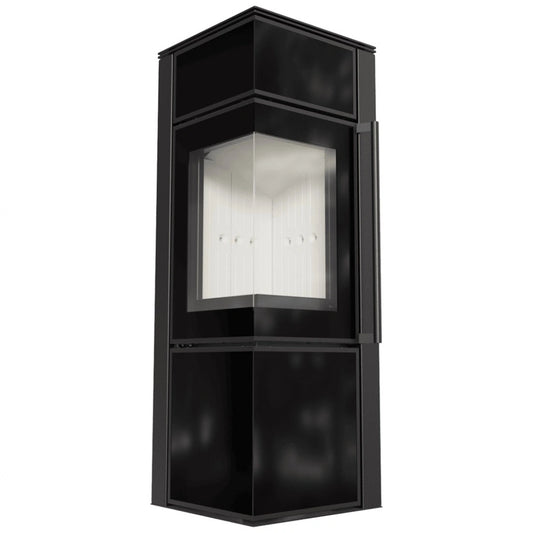 Sobă Tora S 8-11kW - Panou negru de sticlă
