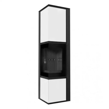 Soba Tora L 8-11kW Panou alb de sticla - Samota neagra