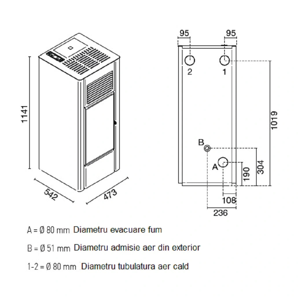 SOBA PELETI 15.4KW - GIUSY NEGRU