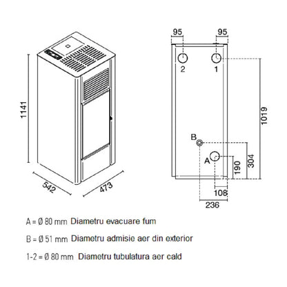 SOBA PELETI 15.4KW - GIUSY NEGRU