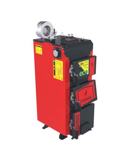 Centrală pe lemne Feniks B 25 kW cu ventilator și automatizare pentru eficiență maximă