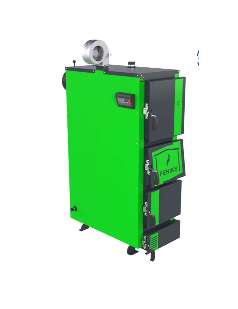 Cazan pe Combustibil Solid Feniks C Plus 125 kW cu Ventilator - Soluția Ideală pentru Încălzirea Spațiilor Mari