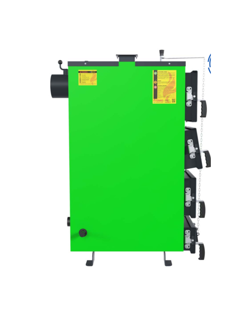 Cazan cu Combustibil Solid Feniks C Plus 75 kW cu Ventilator și Automatizare